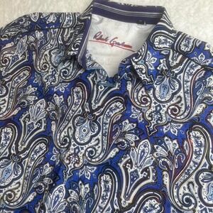 Robert graham pailsey floral aop men's long sleeve button up shirt‎ preppy rave